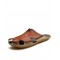 Men Non Slip Hand Stitching Splicing Large Size Soft Sole Casual Slippers