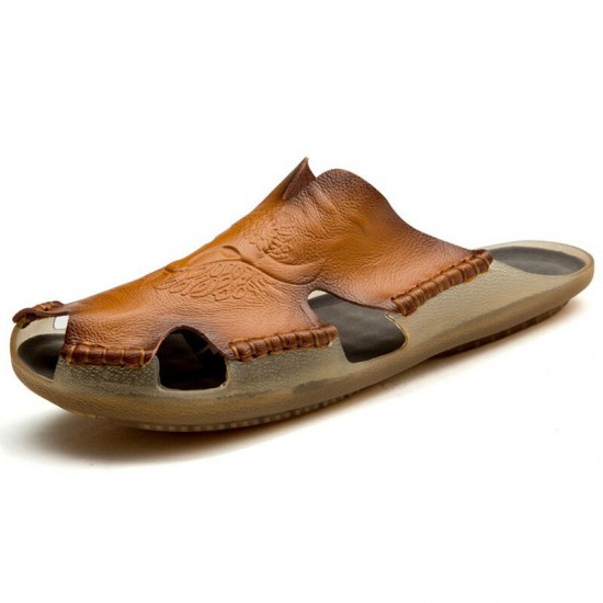 Men Non Slip Hand Stitching Splicing Large Size Soft Sole Casual Slippers Men Non Slip Hand Stitching Splicing Large Size Soft Sole Casual Slippers