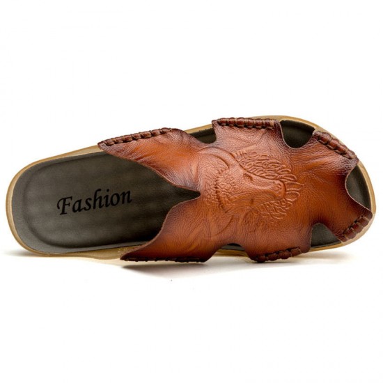 Men Non Slip Hand Stitching Splicing Large Size Soft Sole Casual Slippers Men Non Slip Hand Stitching Splicing Large Size Soft Sole Casual Slippers