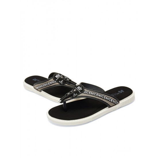 Men Casual Outdoor Denim Fabric Slip On Beach Flip Flop Slippers Men Casual Outdoor Denim Fabric Slip On Beach Flip Flop Slippers