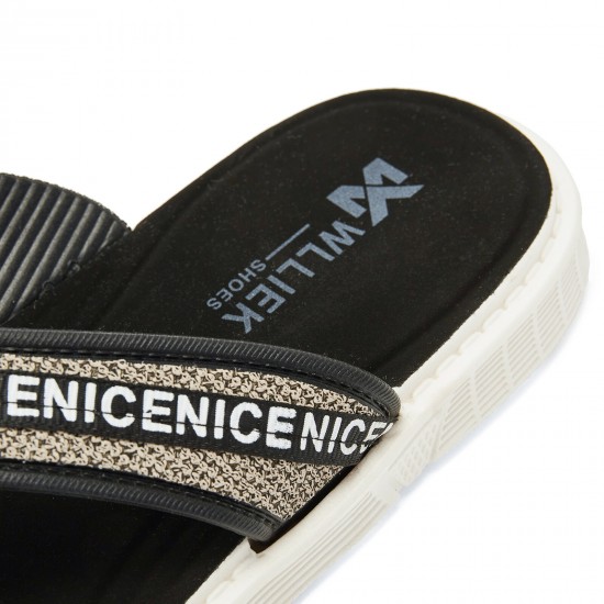 Men Casual Outdoor Denim Fabric Slip On Beach Flip Flop Slippers Men Casual Outdoor Denim Fabric Slip On Beach Flip Flop Slippers