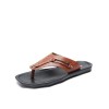 Men Leather Slip Resistant Metal Buckle Soft Casual Beach Slippers