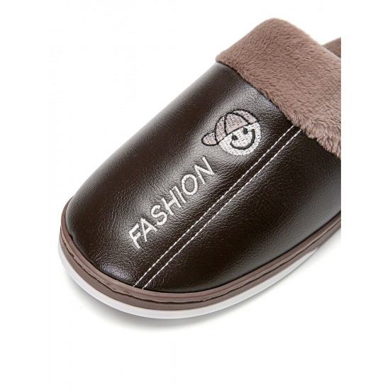 Men Warm Lined Stitching Slip-On Backless Soft Casual Slippers Men Warm Lined Stitching Slip-On Backless Soft Casual Slippers