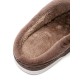 Men Warm Lined Stitching Slip-On Backless Soft Casual Slippers Men Warm Lined Stitching Slip-On Backless Soft Casual Slippers