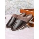 Men Warm Lined Stitching Slip-On Backless Soft Casual Slippers Men Warm Lined Stitching Slip-On Backless Soft Casual Slippers