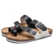 Men Metal Design Color Block Comfy Cork Bottom Thumb Slippers Men Metal Design Color Block Comfy Cork Bottom Thumb Slippers