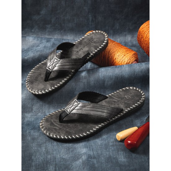 Men PU Stitching Clip Toes Beach Casual Flip Flops Men PU Stitching Clip Toes Beach Casual Flip Flops