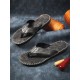 Men PU Stitching Clip Toes Beach Casual Flip Flops Men PU Stitching Clip Toes Beach Casual Flip Flops