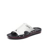 Men Breathable Leatehr Slip Resistant Soft Sole Casual Beach Slippers