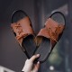Seasonal Strap Slippers British Breathable Beach Slippers Casual Slip Fashion Men\'s Shoes Seasonal Strap Slippers British Breathable Beach Slippers Casual Slip Fashion Men\'s Shoes