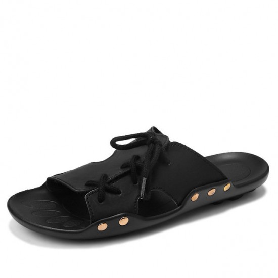 Seasonal Strap Slippers British Breathable Beach Slippers Casual Slip Fashion Men\'s Shoes Seasonal Strap Slippers British Breathable Beach Slippers Casual Slip Fashion Men\'s Shoes
