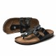 Men Casual Backless Comfy Cork Bottom Clip Toe Slippers Men Casual Backless Comfy Cork Bottom Clip Toe Slippers