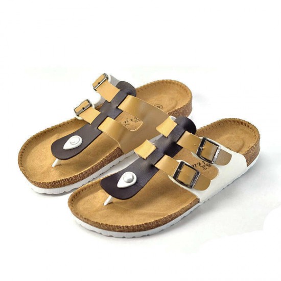 Men Casual Backless Comfy Cork Bottom Clip Toe Slippers Men Casual Backless Comfy Cork Bottom Clip Toe Slippers