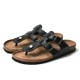 Men Casual Backless Comfy Cork Bottom Clip Toe Slippers Men Casual Backless Comfy Cork Bottom Clip Toe Slippers