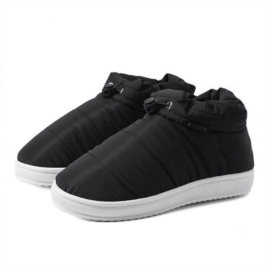 Men Comfy Warm Plush Lining Slip Resistant Elastic Slip On Home Slippers Men Comfy Warm Plush Lining Slip Resistant Elastic Slip On Home Slippers