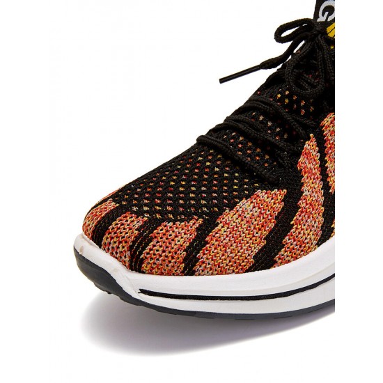 Men Breathable Knitted Fabric Lace Up Running Sports Casual Shoes Men Breathable Knitted Fabric Lace Up Running Sports Casual Shoes