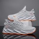 Men Knitted Fabric Breathable Non Slip Athletic Running Walking Blade Type Sneakers Men Knitted Fabric Breathable Non Slip Athletic Running Walking Blade Type Sneakers