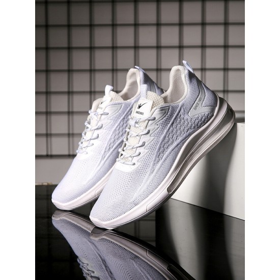 Men Knitted Fabric Air-cushion Shock Absorption Running Shoes Men Knitted Fabric Air-cushion Shock Absorption Running Shoes
