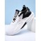 Men Knitted Fabric Breathable Lightweight Lace Up Sport Running Sneakers
