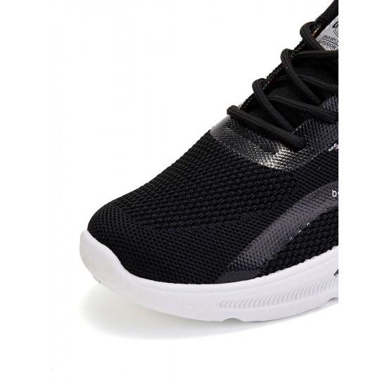 Men Knitted Fabric Breathable Lightweight Lace Up Sport Running Sneakers Men Knitted Fabric Breathable Lightweight Lace Up Sport Running Sneakers