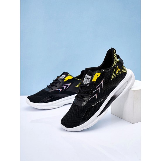 Men Knitted Fabric Breathable Lightweight Lace Up Sport Running Sneakers Men Knitted Fabric Breathable Lightweight Lace Up Sport Running Sneakers