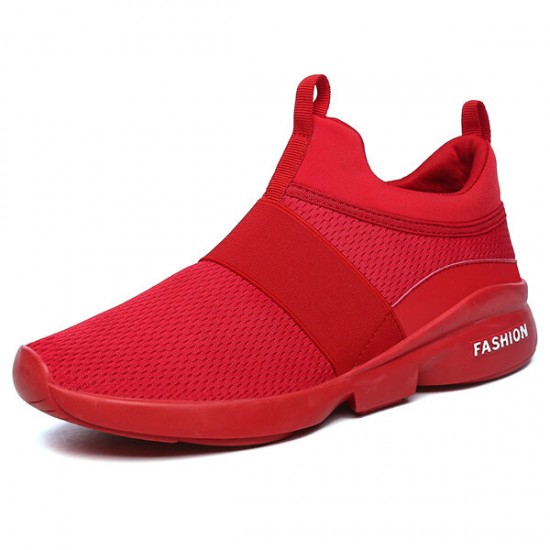 Men Elastic Band Portable Slip On Running Shoes Light Casual Sneakers Men Elastic Band Portable Slip On Running Shoes Light Casual Sneakers
