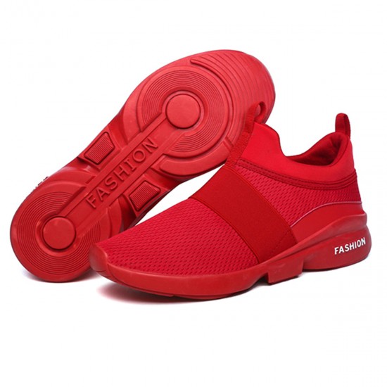 Men Elastic Band Portable Slip On Running Shoes Light Casual Sneakers Men Elastic Band Portable Slip On Running Shoes Light Casual Sneakers