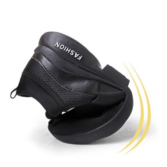 Men Elastic Band Portable Slip On Running Shoes Light Casual Sneakers Men Elastic Band Portable Slip On Running Shoes Light Casual Sneakers
