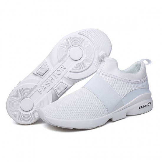 Men Elastic Band Portable Slip On Running Shoes Light Casual Sneakers Men Elastic Band Portable Slip On Running Shoes Light Casual Sneakers
