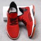 Men Knitted Fabric Breathable Lace Up Soft Comfy Sports Running Sneakers Men Knitted Fabric Breathable Lace Up Soft Comfy Sports Running Sneakers