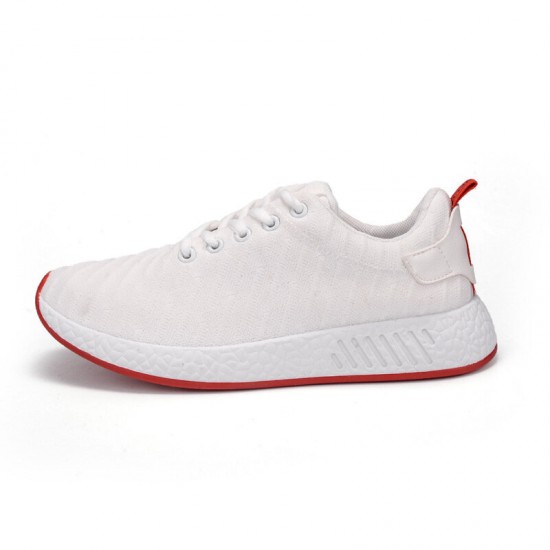 Men Knitted Fabric Breathable Lace Up Casual Running Shoes Men Knitted Fabric Breathable Lace Up Casual Running Shoes