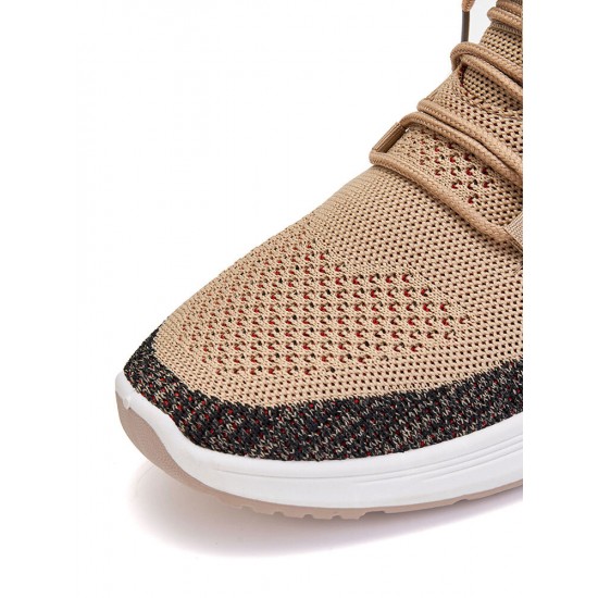 Men Knitted Fabric Air-cushion Sole Shock Absorption Running Sneakers Men Knitted Fabric Air-cushion Sole Shock Absorption Running Sneakers