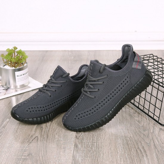 Large Size Men Knitted Fabric Breathable Casual Running Sneakers Large Size Men Knitted Fabric Breathable Casual Running Sneakers