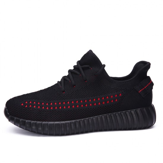 Large Size Men Knitted Fabric Breathable Casual Running Sneakers Large Size Men Knitted Fabric Breathable Casual Running Sneakers