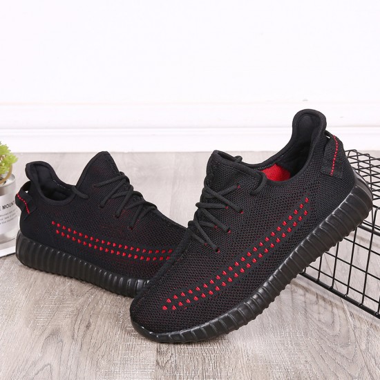 Large Size Men Knitted Fabric Breathable Casual Running Sneakers Large Size Men Knitted Fabric Breathable Casual Running Sneakers