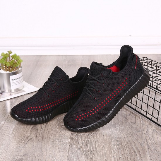 Large Size Men Knitted Fabric Breathable Casual Running Sneakers Large Size Men Knitted Fabric Breathable Casual Running Sneakers