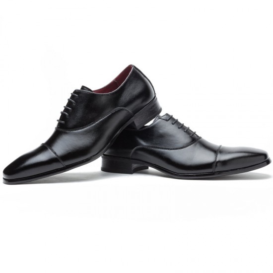 Men Retro Leather Cap Toe Non-slip Business Casual Formal Dress Shoes Men Retro Leather Cap Toe Non-slip Business Casual Formal Dress Shoes