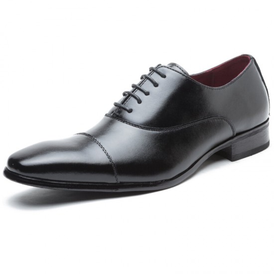 Men Retro Leather Cap Toe Non-slip Business Casual Formal Dress Shoes Men Retro Leather Cap Toe Non-slip Business Casual Formal Dress Shoes