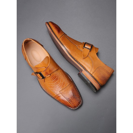 Men British Style Monk Shoes Business Formal Dress Shoes Men British Style Monk Shoes Business Formal Dress Shoes