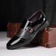 Men Leather Splicing Metal Buckle Non-slip Slip-ons Formal Shoes Men Leather Splicing Metal Buckle Non-slip Slip-ons Formal Shoes