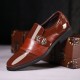 Men Leather Splicing Metal Buckle Non-slip Slip-ons Formal Shoes Men Leather Splicing Metal Buckle Non-slip Slip-ons Formal Shoes