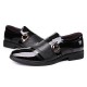 Men Leather Splicing Metal Buckle Non-slip Slip-ons Formal Shoes Men Leather Splicing Metal Buckle Non-slip Slip-ons Formal Shoes