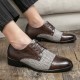 Men Stylish Brogue Cap Toe Derby Shoes Lace Business Formal Dress Shoes Men Stylish Brogue Cap Toe Derby Shoes Lace Business Formal Dress Shoes