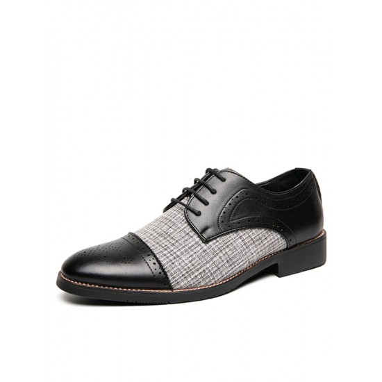 Men Stylish Brogue Cap Toe Derby Shoes Lace Business Formal Dress Shoes Men Stylish Brogue Cap Toe Derby Shoes Lace Business Formal Dress Shoes