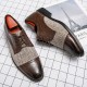 Men Stylish Brogue Cap Toe Derby Shoes Lace Business Formal Dress Shoes Men Stylish Brogue Cap Toe Derby Shoes Lace Business Formal Dress Shoes