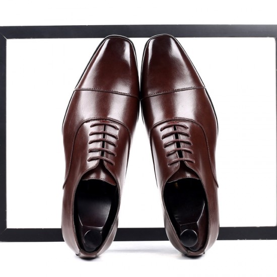 Men Microfiber Leather Non Slip Cap Toe Business Formal Dress Shoes Men Microfiber Leather Non Slip Cap Toe Business Formal Dress Shoes