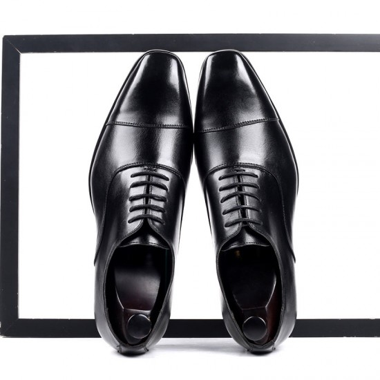 Men Microfiber Leather Non Slip Cap Toe Business Formal Dress Shoes Men Microfiber Leather Non Slip Cap Toe Business Formal Dress Shoes