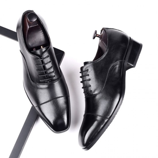 Men Microfiber Leather Non Slip Cap Toe Business Formal Dress Shoes Men Microfiber Leather Non Slip Cap Toe Business Formal Dress Shoes
