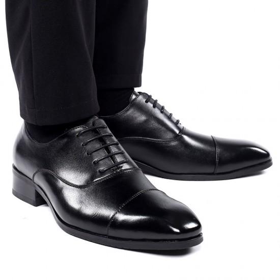 Men Microfiber Leather Non Slip Cap Toe Business Formal Dress Shoes Men Microfiber Leather Non Slip Cap Toe Business Formal Dress Shoes
