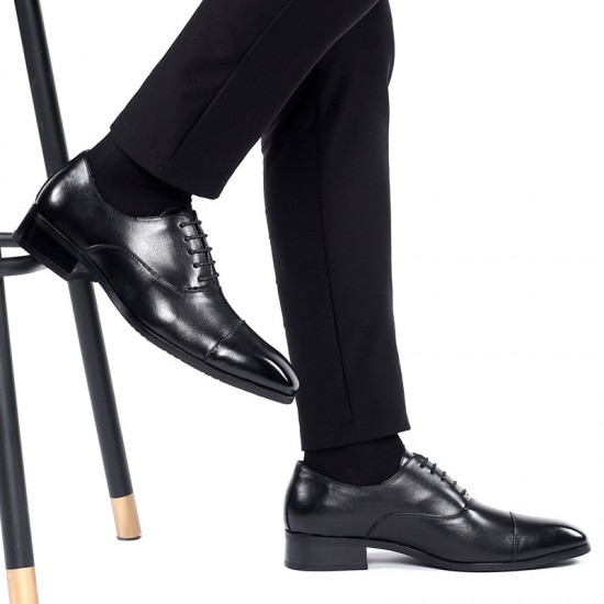 Men Microfiber Leather Non Slip Cap Toe Business Formal Dress Shoes Men Microfiber Leather Non Slip Cap Toe Business Formal Dress Shoes